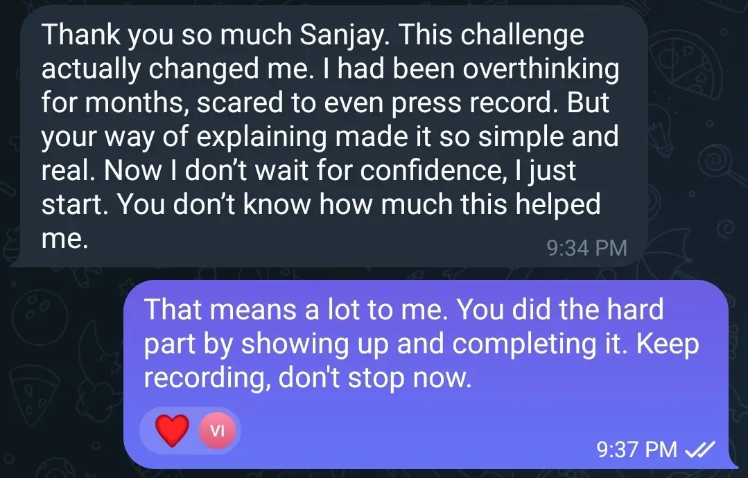 5 Day Video Creation Challenge screenshot 20251011 213802 telegram